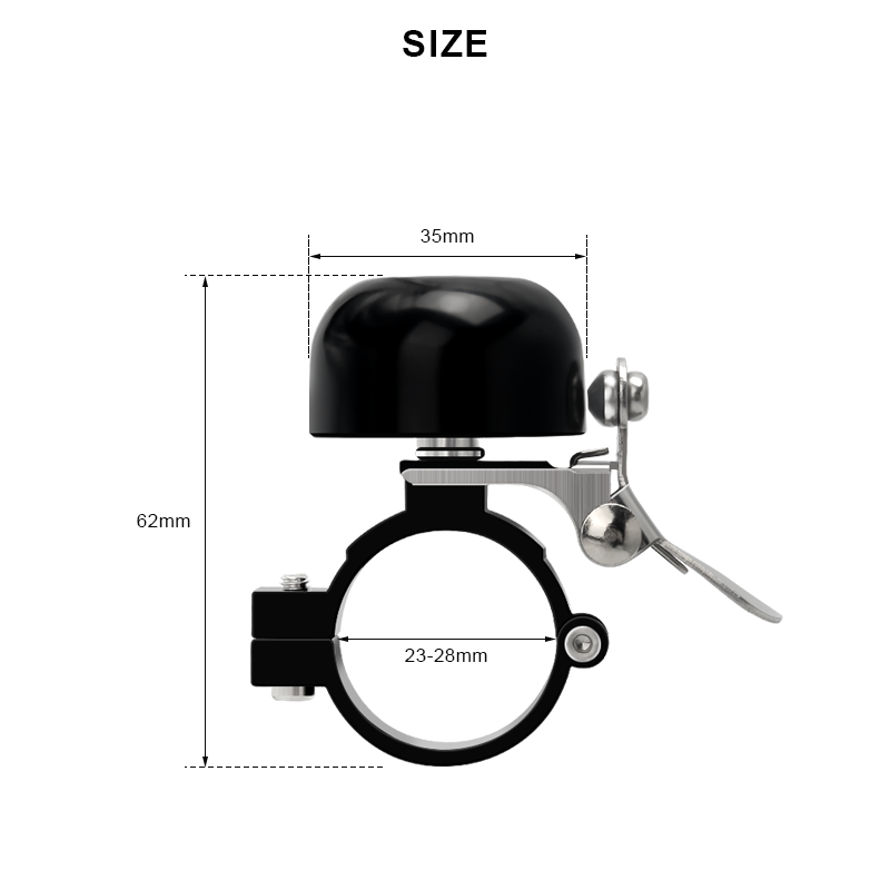 Timbre de bicicleta con sonido fuerte y claro, anillo de manillar de acero y cobre para bicicleta de montaña y carretera, bocina de seguridad, alarma de advertencia, accesorios de ciclismo