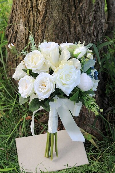 Brude buketter kvinder bryllup kunstige blomster buket studio bryllup fotosimulation holde blomster: Default Title