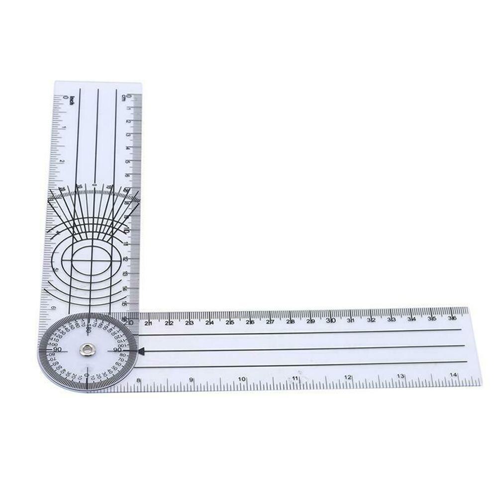30cm Flexible Folding Ruler Three Horizontal Lines Ruler Corner Stationery Kids Angle School Measuring Rulers DIY