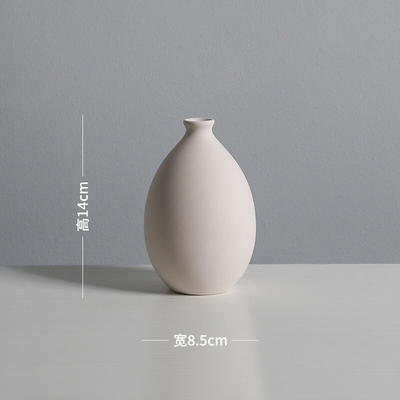 Nordisk dekorasjon hjem vanlig keramikk vase hvit vase minimalistisk dekorasjon mini keramikk vase stue dekorasjon tilbehør: E