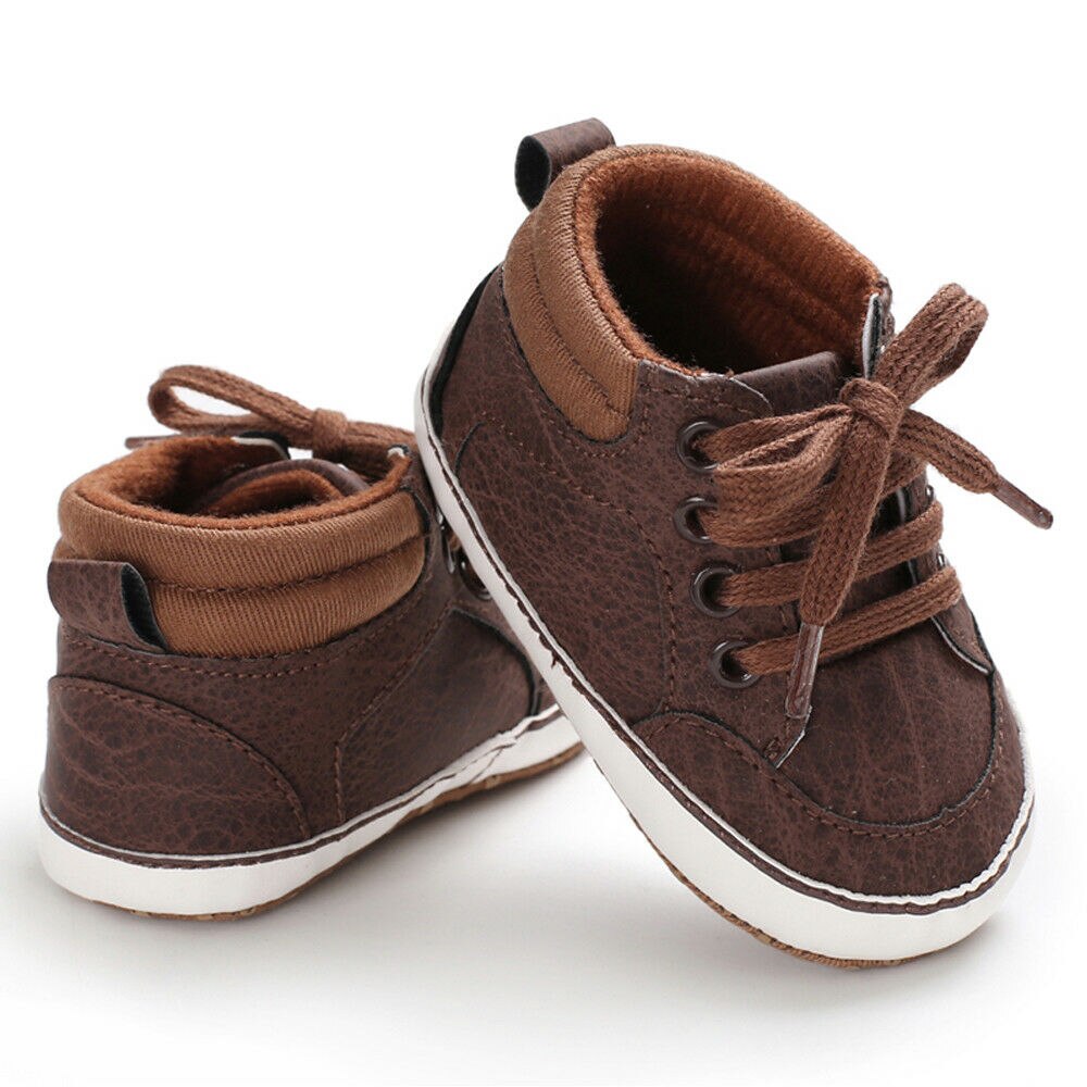 2019 Nova Primavera Sapatos de Bebê PU Sapatos de Camurça Lace Ocasional Bebê Menino Moda Cavalheiro de Algodão Primeira Walker Bebê Sapatos Menino