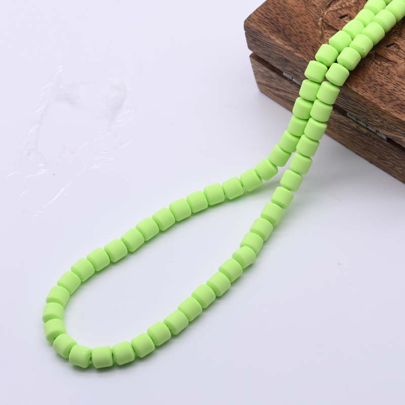 6mm Polymer Clay Tube Beads Loose Spacers Beads for Jewelry Making DIY Findings Bracelet Necklace Accessory