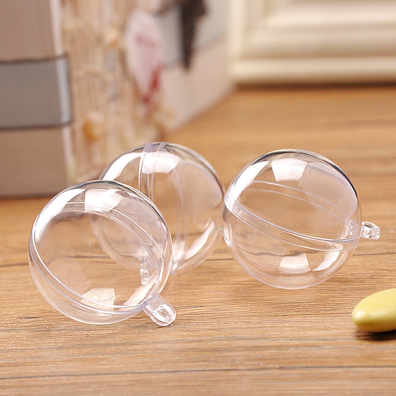 1 Pc Acrylic Ball Clear Plastic Ball for Flower Preservation Container Candy Box Transparent Hollow Sphere Hanging Decor P50