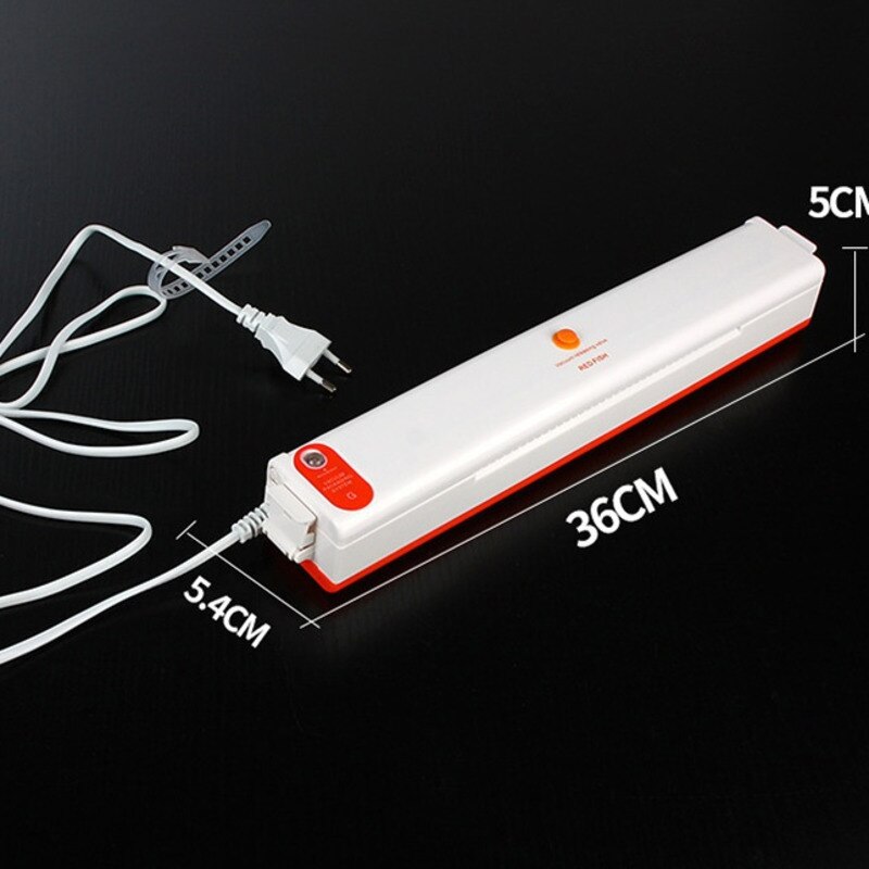 Eu/uk/us plugg elektrisk vakuumförsegling förpackningsmaskin för hemkök vakuumavgasare kommersiell vakuumförsegling av livsmedel: Orange / Eu-kontakt