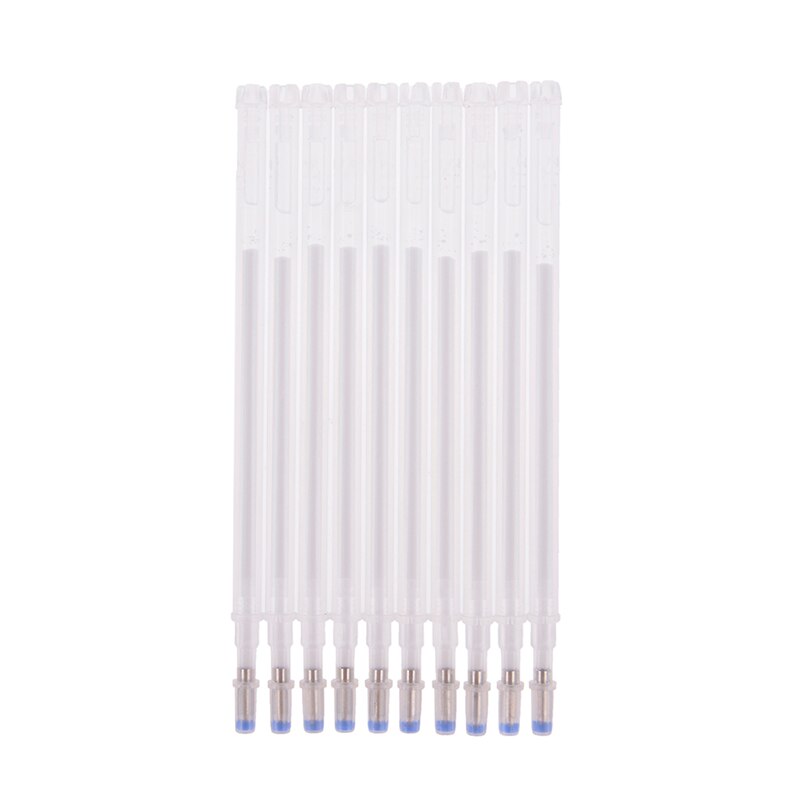 10PCS High Temperature Disappearing Pen DIY Sewing For Cloth And Leather Plastic Ironing Heat Fades Disappearing Refill: Milky white fabric