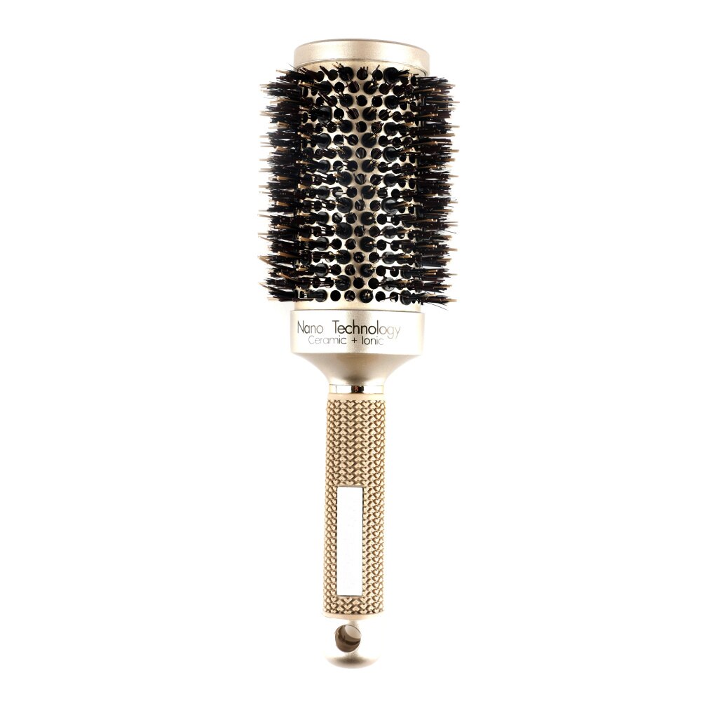 Nano Ionic Boar Bristle Hair Brush Salon Comb Barrel Blow Dry Hair Round Brush In 4 Sizes Salon Styling Tools B-087