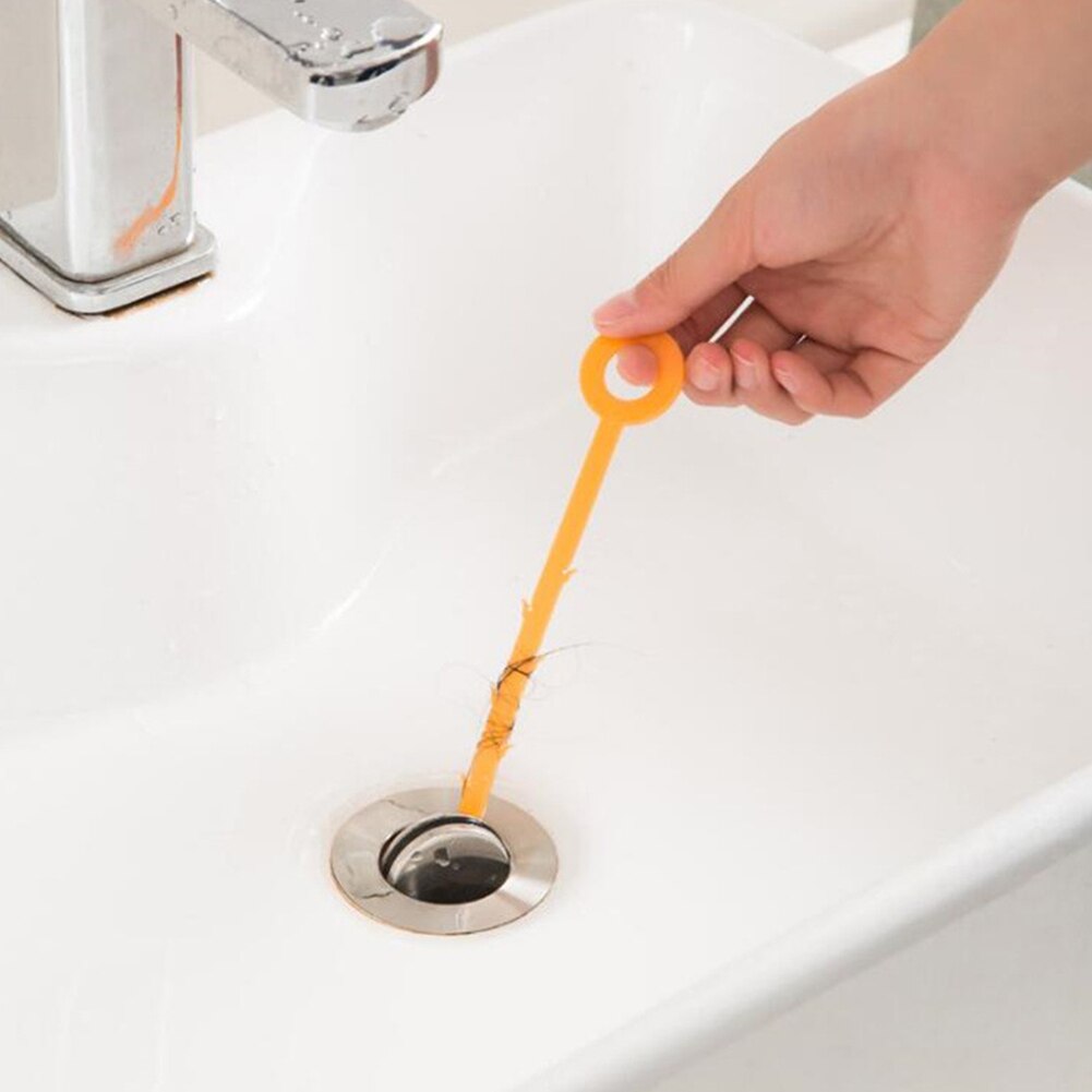 PP Barbed Kitchen Sink Drain Long Handle Bathroom Accessories Pipe Sewer Dredging Tool Clog Remover Cleaning Sticks