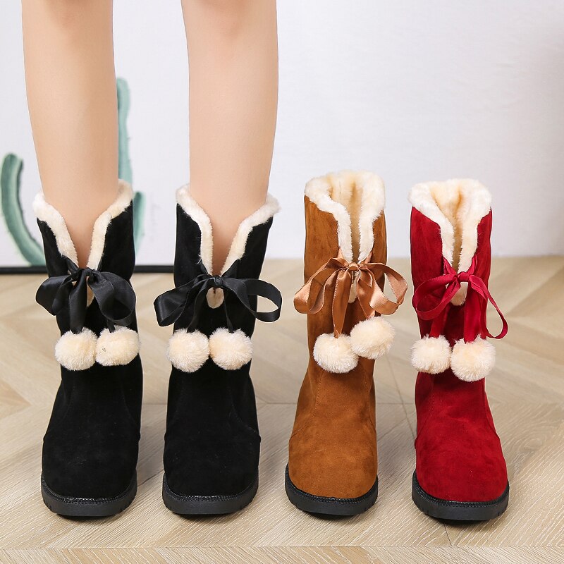 Vrouwen Winter Schoenen Enkel Warm Houden Snowboots Vrouwelijke Slip Op Sport Sneaker Pluche Schoeisel Wandelen Flats