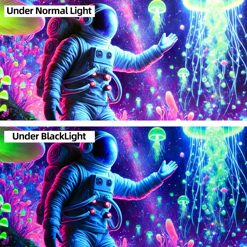 Tapiz fluorescente multifuncional para dormitorio, sala de estar, oficina, sala de juegos, gimnasio, decoración de , decoración de pared reactiva a los rayos UV