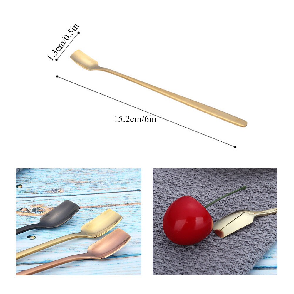 1Pcs Stainless Steel Long handle Iced Tea Spoon Coffee Spoon Cold Drink Fruit Juice Long Ice Scoop Drinking Tools