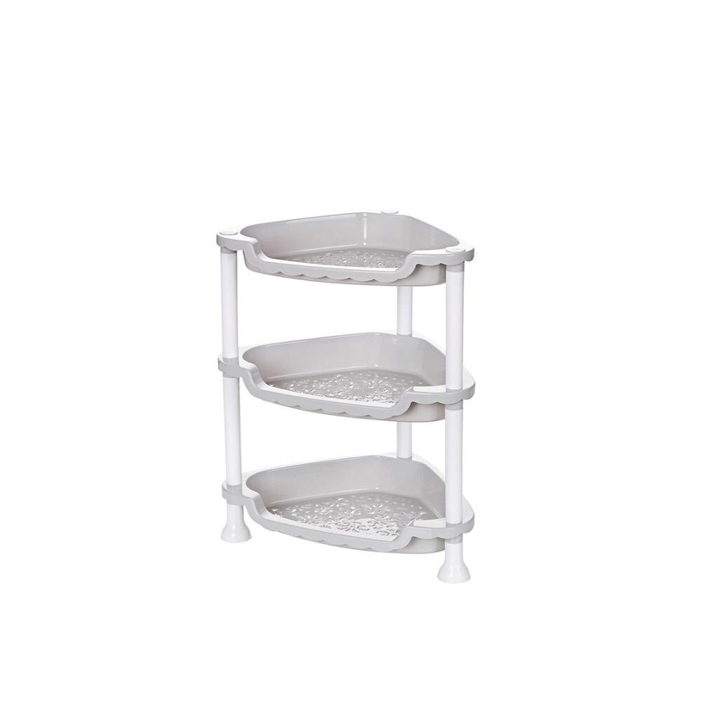 Bathroom Organizer Shelf Gap Holder 4/3 Layer Self Kitchen Space Saving Assembled Storage Rack For Dishes Pot Kitchen Tools: Dark Gray