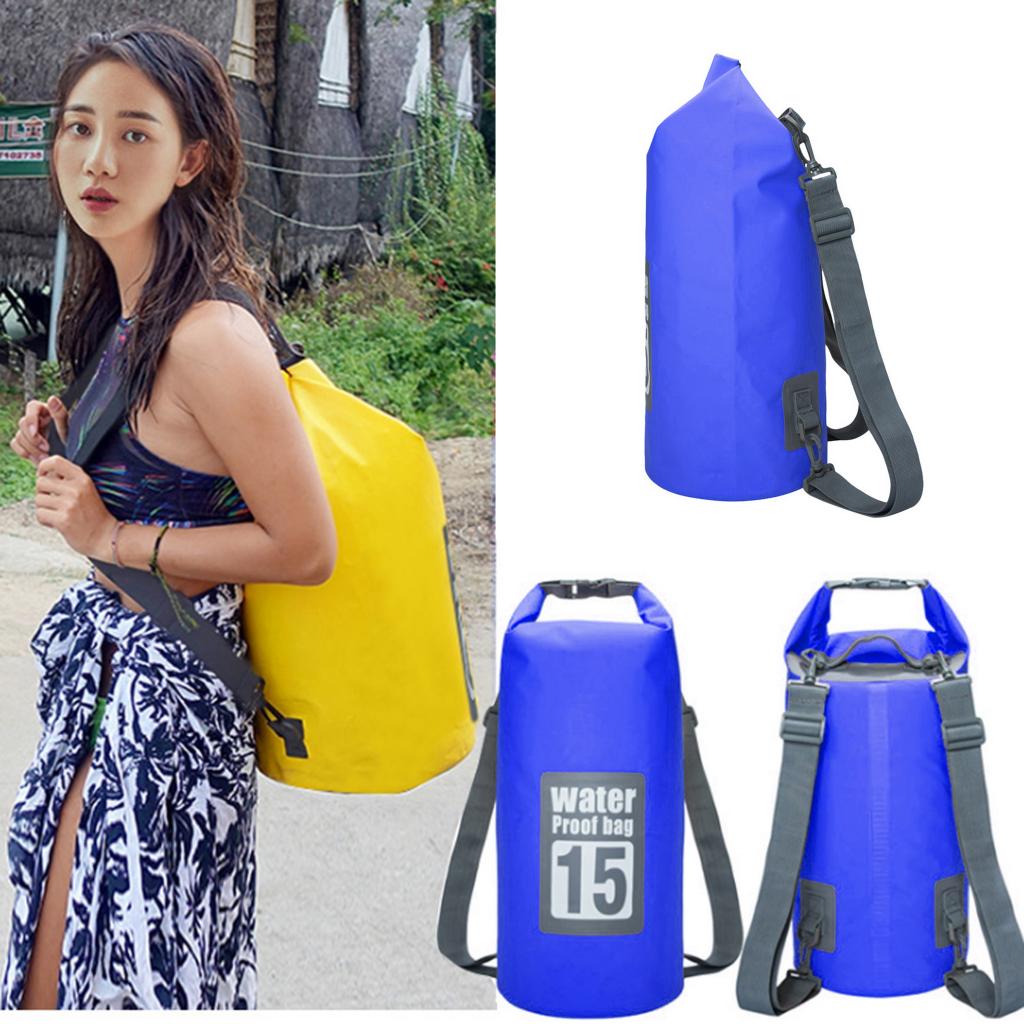 Waterproof Dry Bag Backpack Camping Kayak Roll Top Sack Shoulder Pack