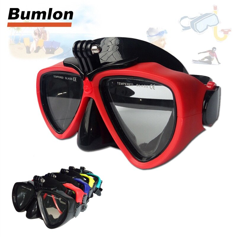 Duikbril Masker Sport Scuba Met Onderwater Camera Mount Gehard Glazen Masker Apparatuur HT15-0024