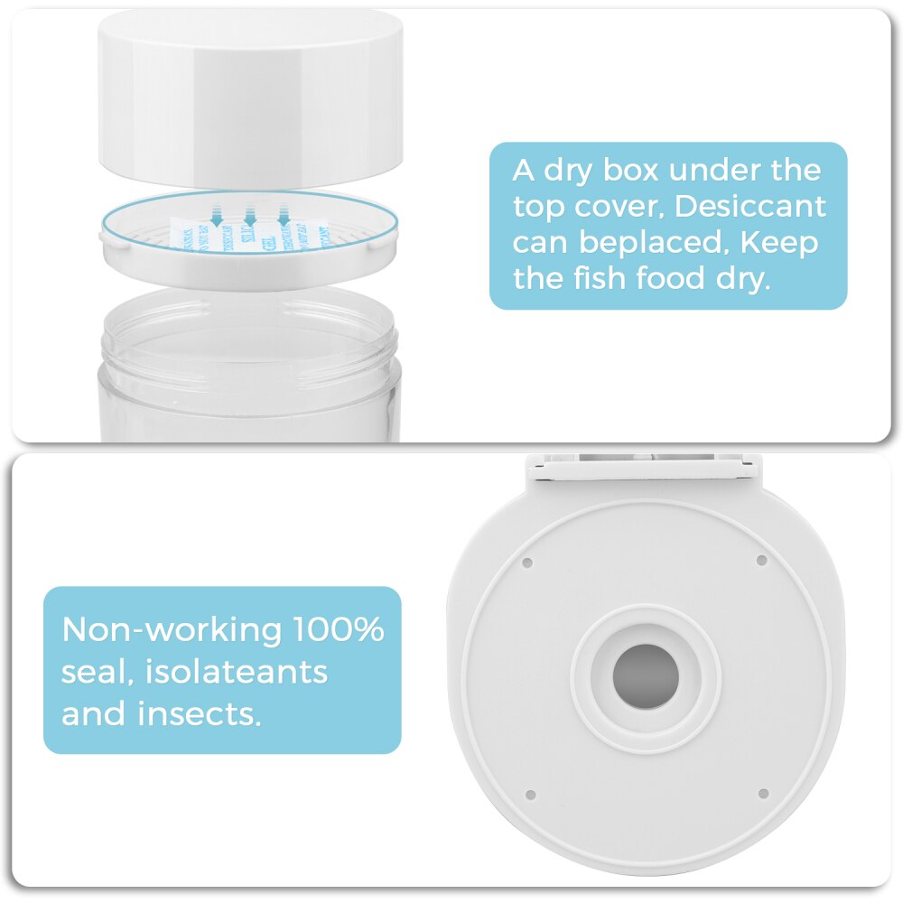 Akvariefeeder fiskeri automatisk fiskefoder fjernbetjening intelligent kontrol auto foderautomater til akvariefisk tankfoderfoder