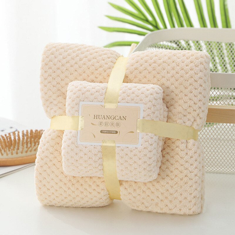 Luxury Bathroom Towel Set Quick Drying Microfiber Hair Towels Soft Absorbent Bath Towel Set 35x75cm+70x140cm For Women Man