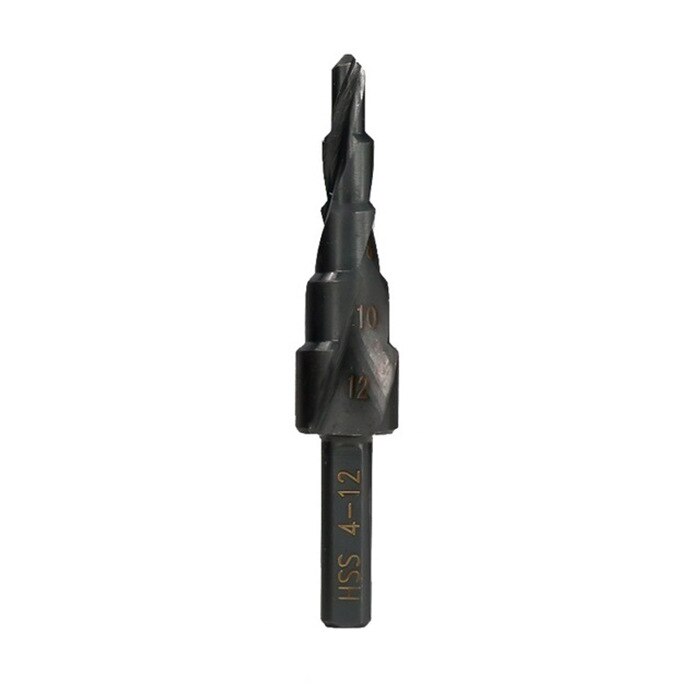 Wood Drill 4-12/20/32 HSS Cobalt Step Cone Drill Bit Nitride Coated Wood/Metal Hole Cutter Spiral Groove Drill Woodworking Tools: 4-12mm