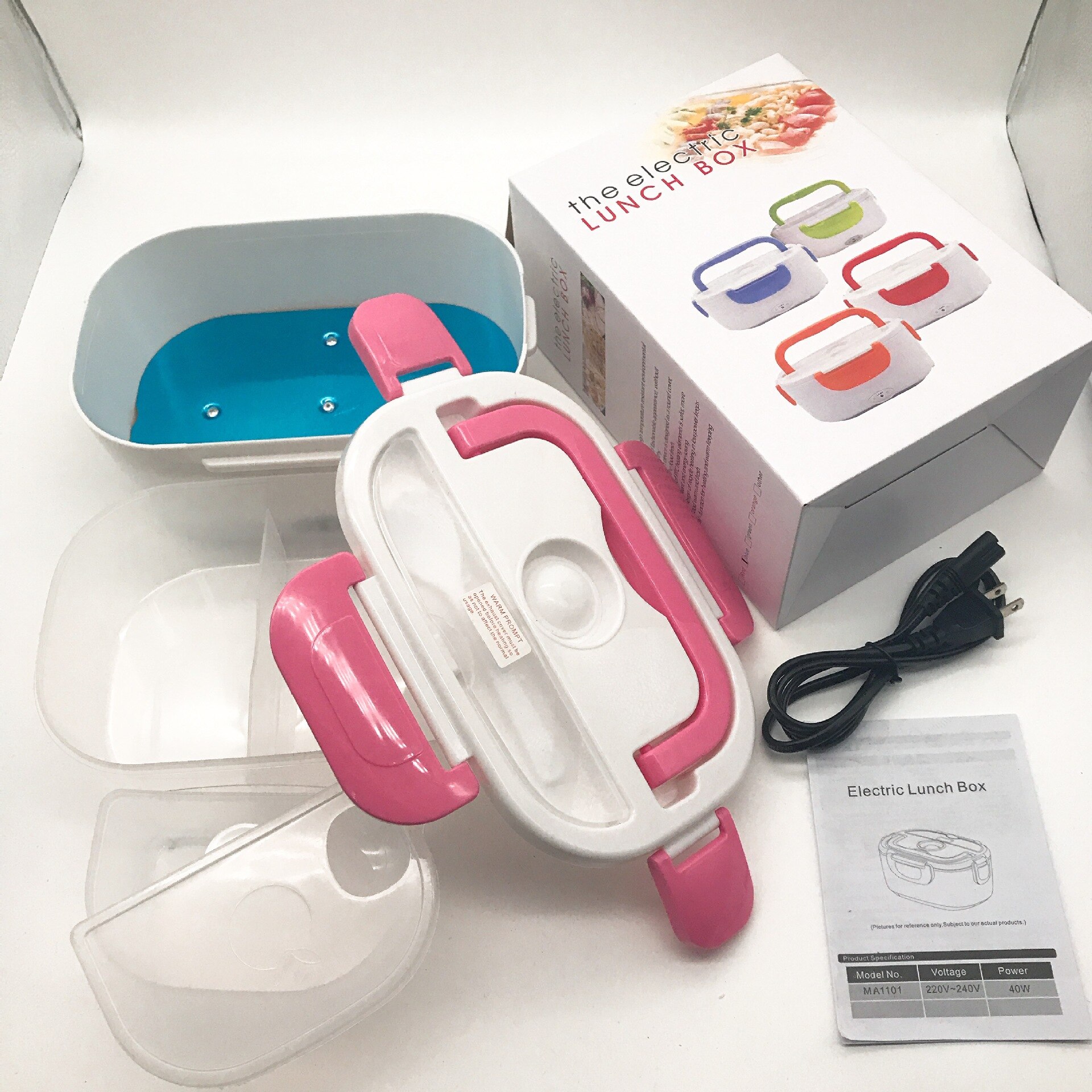 Factory selling electric heating lunch box household car food grade plastic electric heating insulation lunch box