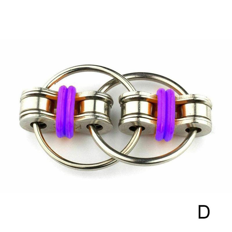 Hand Spinner Key Ring Sensory Toys Chain Vent Toy Metal Puzzle Autism Chain Fidget Toy Stress Relieve Spinner Key Ring: D