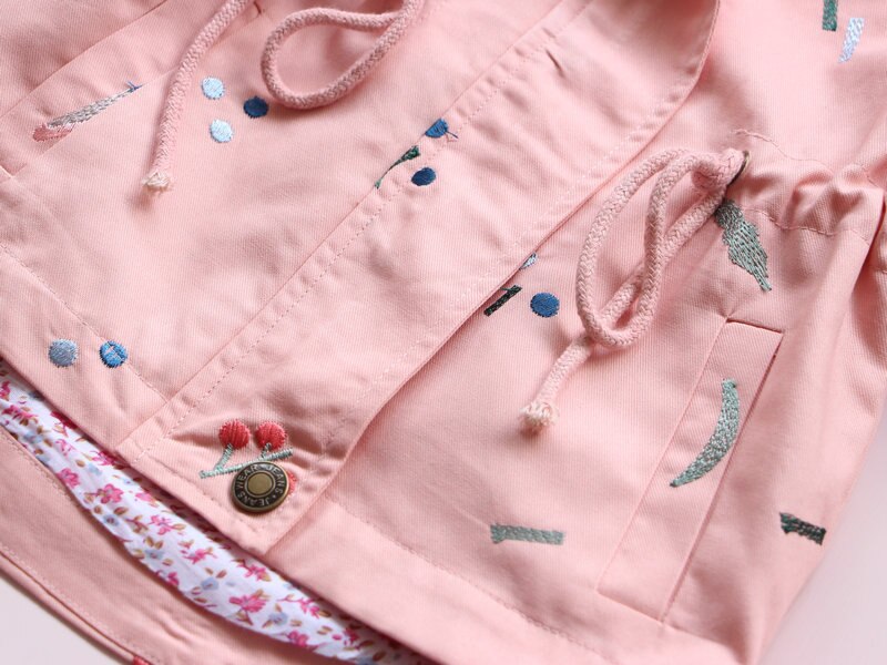 Baby Meisje Kleding En Najaar Windjack Jas Meisje Print Jas Bloem Windbreaker Hooded Jas Meisje Jas