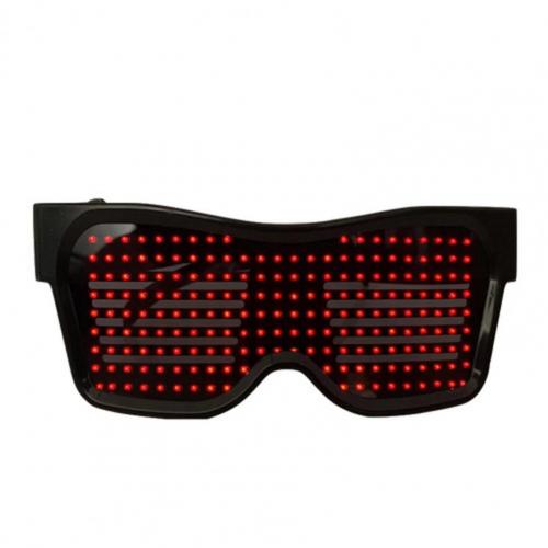 Electronic Bluetooth Luminous Glasses with LED Light Birthday Party Club Props Electronic Bluetooth Luminous Glasses: Red