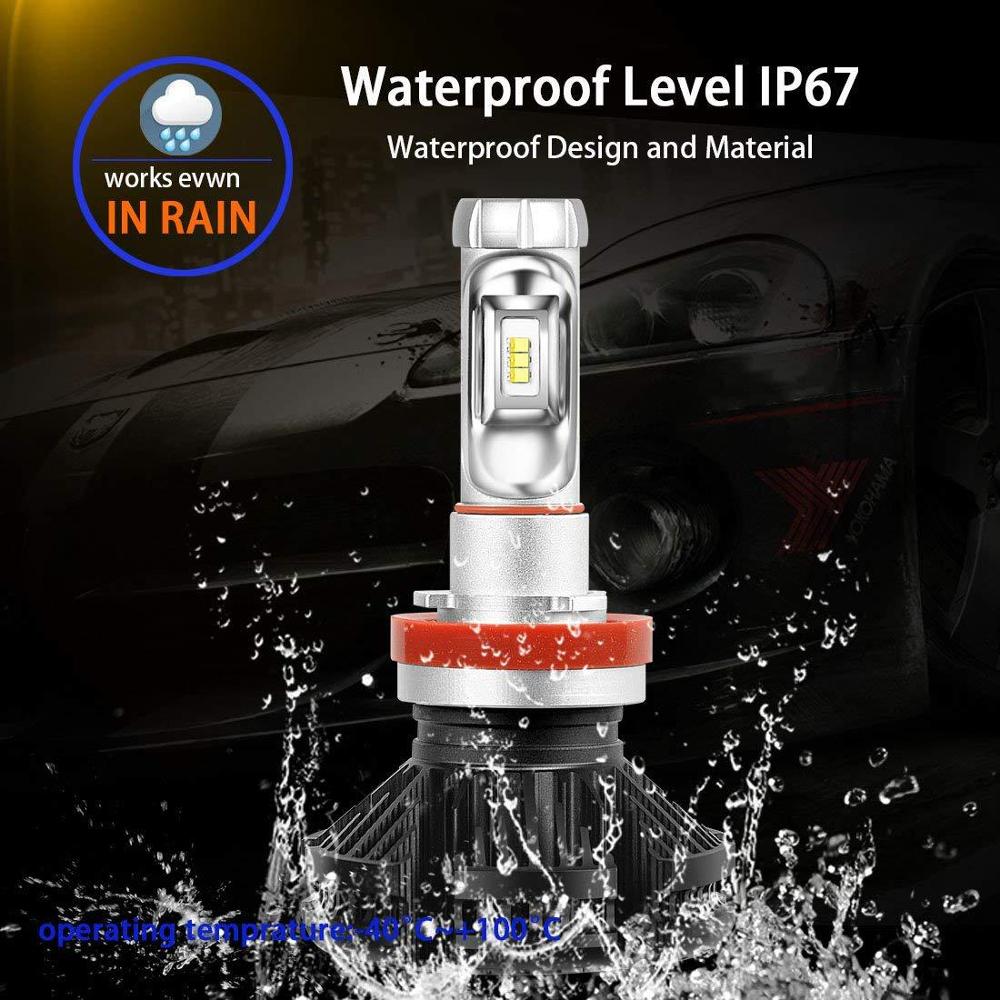Auto Bausatz LED H7 6500K 8000LM H1 H8 H3 H8 H9 H11 9005 HB4 H13 Auto LED-lampen X3 LED Scheinwerfer 6000LM 50W H4 Birne Helle lampe Licht