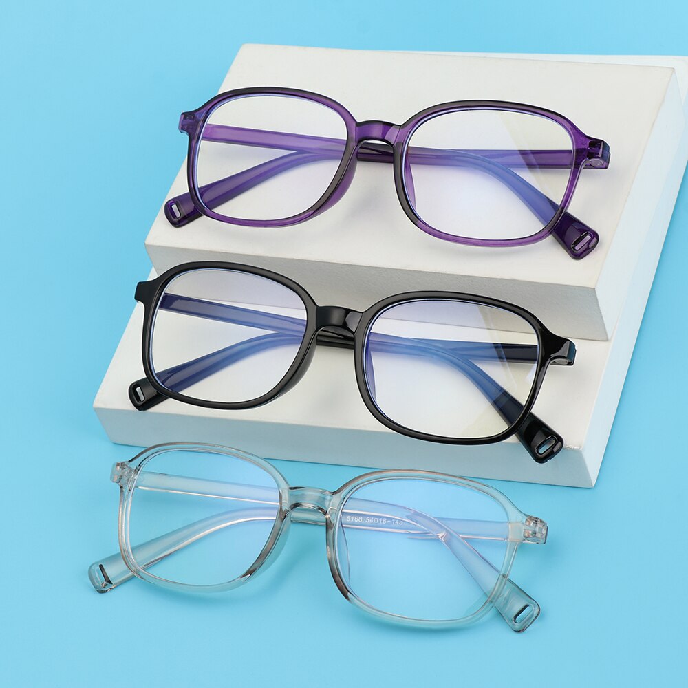 Anti-blauw licht bril dames heren vintage vierkante montuur bril oogbescherming computerbril blauw licht blokkerend