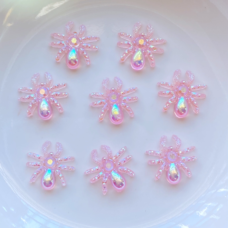 50pcs Cute Resin Mini Little Spider Flat back Cabochon Scrapbook Kawaii DIY Embellishments Accessories: F