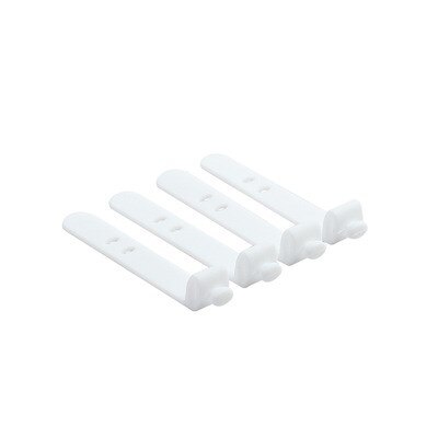4 stk simpel silikone tape strop opruller øre mekanisme opbevaringslinje multifunktion modtage taske clips datakabel omsnøringstape: Hvid