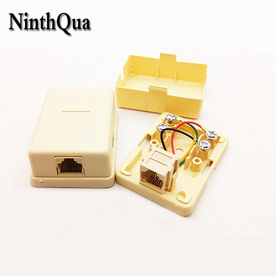 1Pcs 6P4C Single Ports Female Plug jack Telephone Connector Line Splitter Extender Plug Adapter