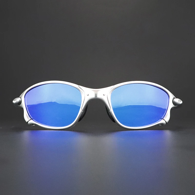 Metallpolariserade solglasögon med polariserade linser, solglasögon för män/kvinnor, ridning, bilkörning, fiskesolglasögon: Silver-