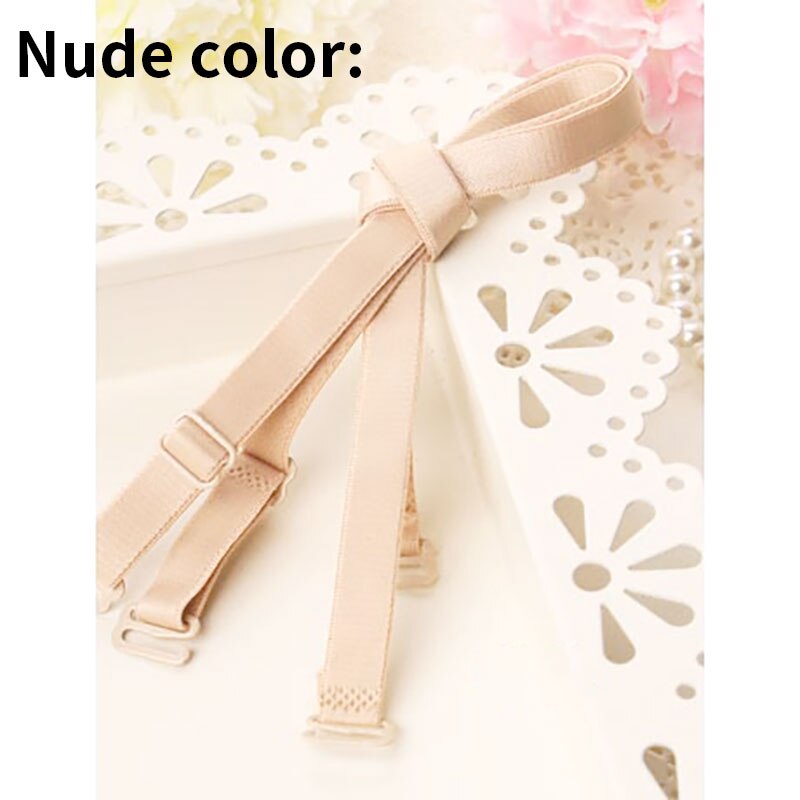 Colored Underwear Adjustable Removable Shoulder Elastic Accessories Bra Straps For Bra 1.0cm Width 10mm Non-Slip