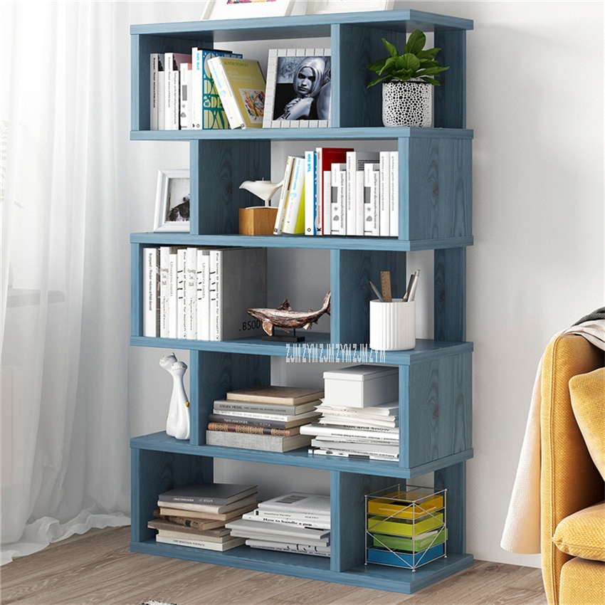 Living Room Space Saving Small Manmade Board Floor Bookshelf Bedroom Modern Simple Multifunctional Student Display Bookcase