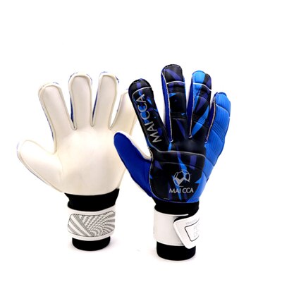 Guantes de látex gruesos profesionales para adultos, Manoplas de portero de fútbol, protectores de dedos, Manoplas de portero de fútbol, novedad: blue / Size 10