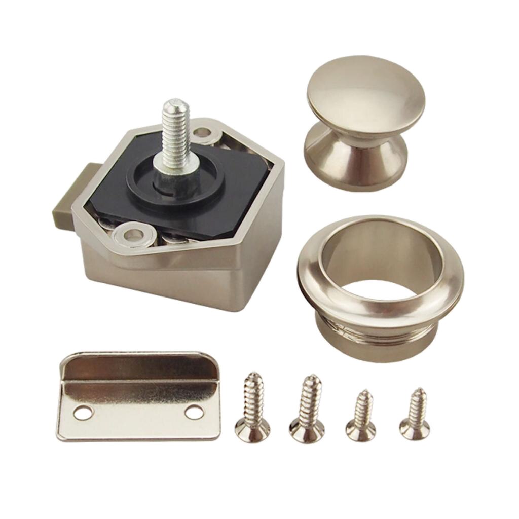 Mini Push Lock Knop Vangst Lock Kast Deurknop Camper Caravan Camper Rv Kast Lade Push Klink Diameter 25Mm
