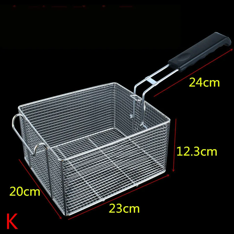 Mini Cesta De Fritação De Aço Inoxidável, Pequena Cesta De Fritação, Tela De Filtro, Lanche Comercial, Dim sum, Quadro De Cesta: Marrom