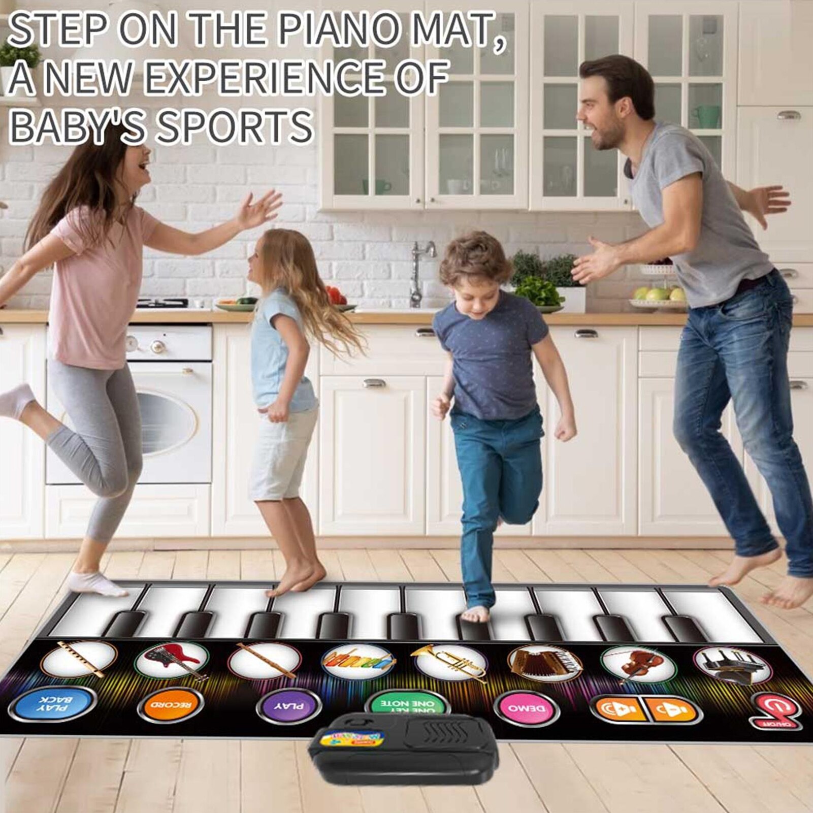 Baby Speelkleed Piano Muziek Mat Voor Kids Baby Tapijt Floor Piano Mat Musical Play Deken Vroege Educatief Speelgoed voor Kids