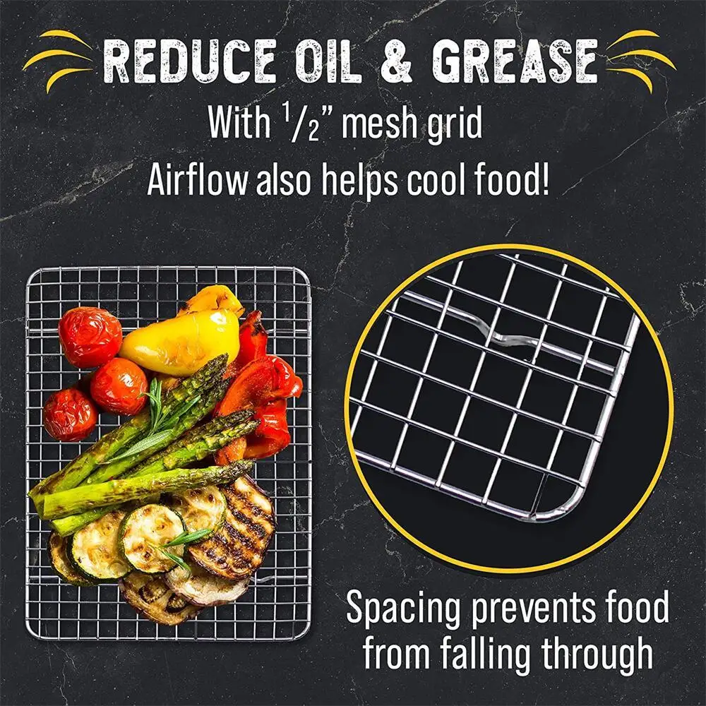 Kleine/Grote 3 Maten Metalen Bbq Grill Rack Draad Koelrek Koekjescake Brood Bakrek Voor Oven Roestvrijstalen Bakgereedschap