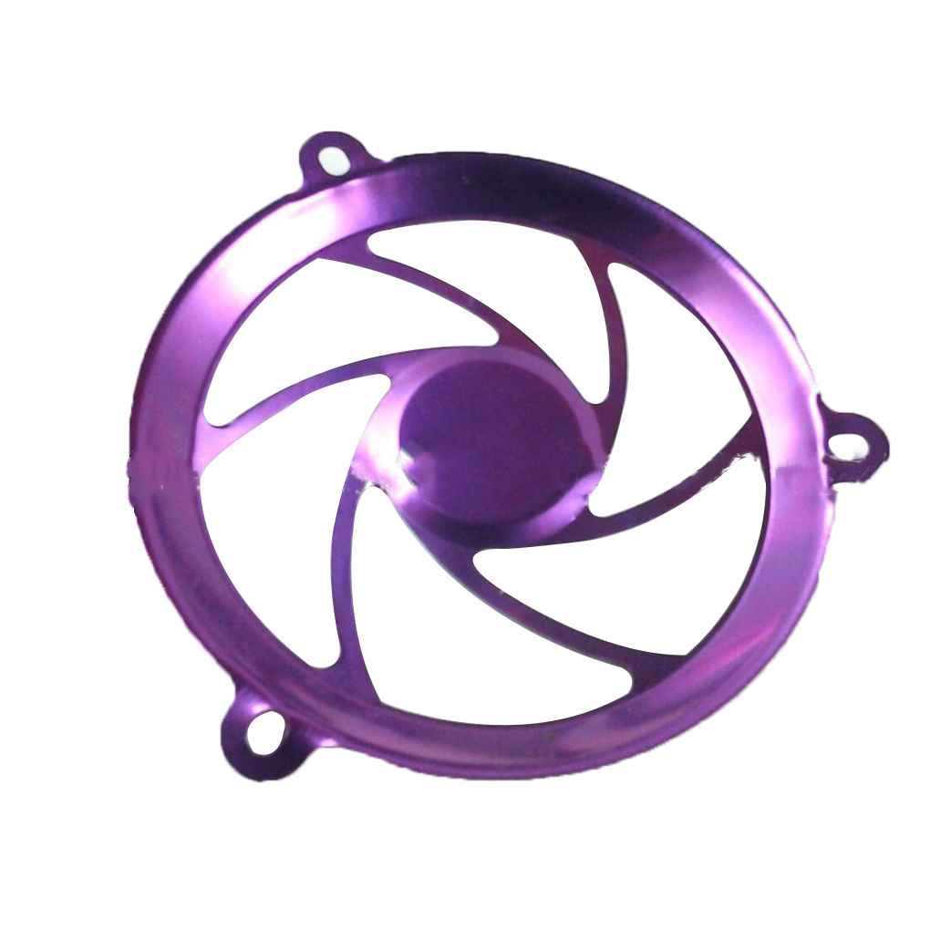 Motorcycle Refit Assembly Fan Cover Wheels Pattern Decorative Aluminum Alloy: Purple