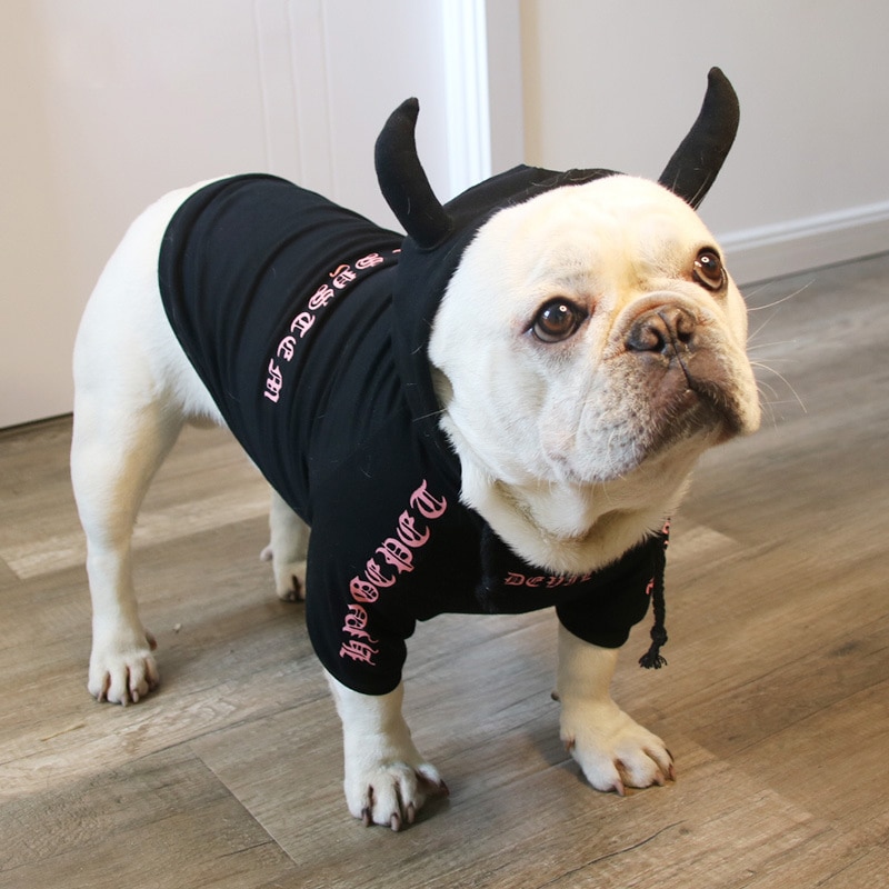 Halloween hundkläder rolig söt fleece enhörning huvtröjor kappa för liten hund fransk bulldog valp kostymer outfit husdjursprodukt