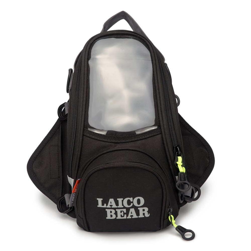 Motorcycle Bag Fuel Tank Bag Riding Fixed Strap Strong Magnetic Riding Shoulder Bag Can Touch Mobile Phone Navigation Waterproof: Black