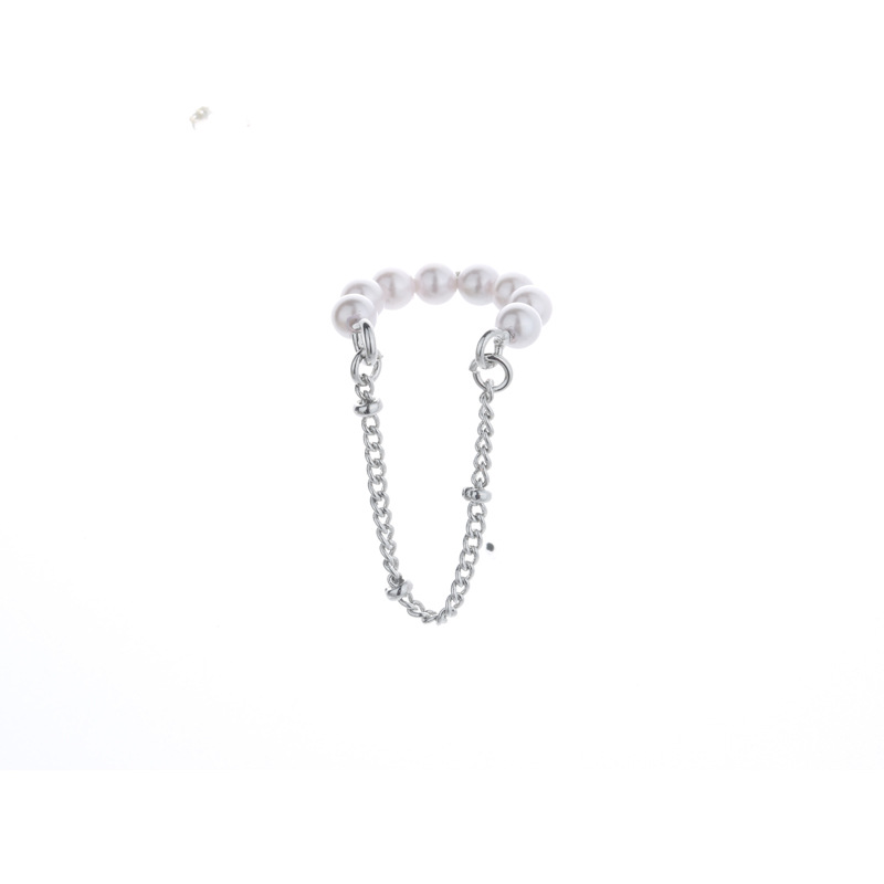 Imitation Pearl Tassel Chain Non Pierced Ear Clip Earring for Women 1PC Chic Kpop Ear Cuff Helix Orbital Girlish Jewelry EF017