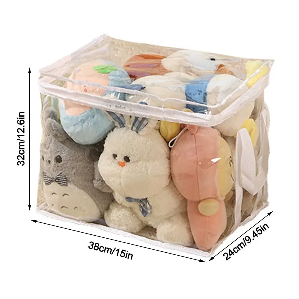 Caja de almacenamiento de juguetes impermeable de PVC, bolsa plegable multifuncional de gran capacidad, bolsa de almacenamiento transparente impermeable a prueba de polvo para el hogar: Negro