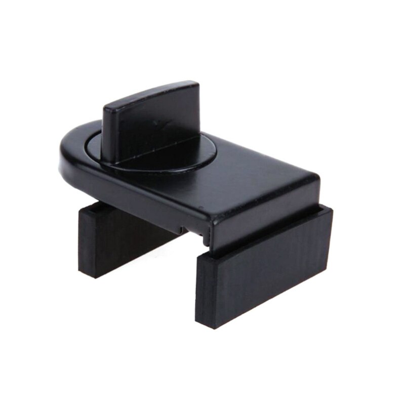Verstelbare Schuiven Sash Stopper Kast Veiligheid Sloten Bandjes Anti-Dief Raam Schuifdeur Baby Kids Kind Veiligheid Deurslot: 1pc Black