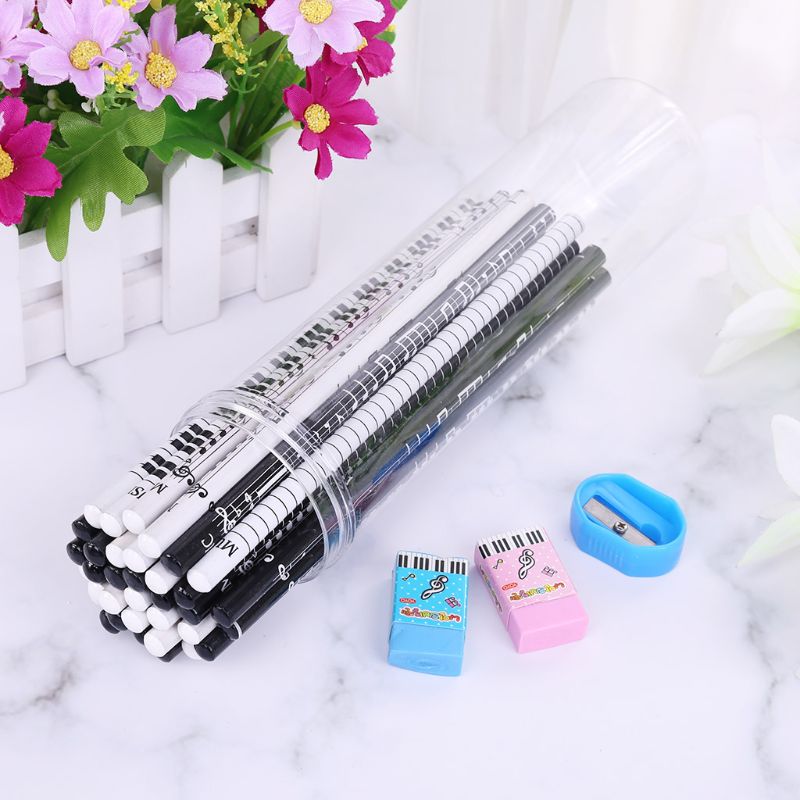 36pcs Musical Note Pencil Pen 2B Standard Piano Notes Writing Drawing Stationery