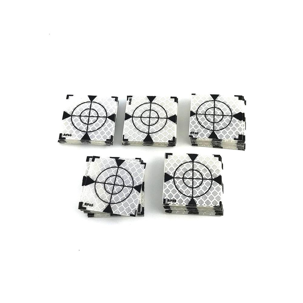 100 buc 40*40mm folii reflectoare toate culorile pentru topcon leica statie totala topografie foaia geografie autocolant reflectorizant: Triunghi alb