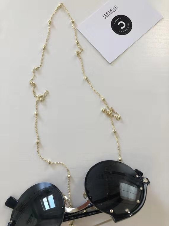 Goud Glazen Ketting, Gouden Ketting Zonnebril, Veters Voor Zonnebril, Zonnebril Ketting, Zonnebril Houder, Voor Haar