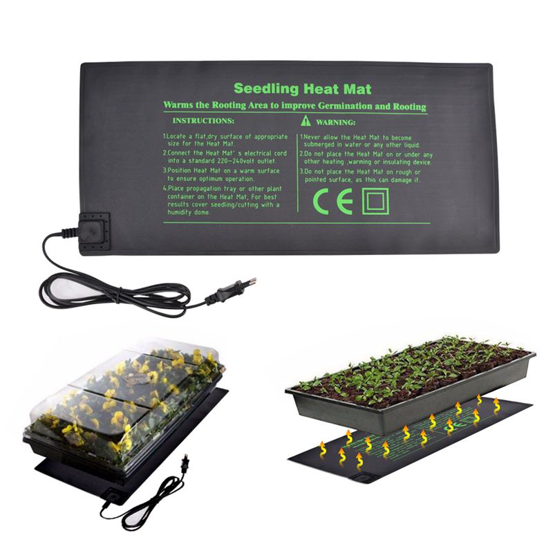 Durable Seedling Heat Mat Plant Seed Germination Propagation Clone Starter Pad Warm Hydroponic Heating Pad 52 X 24cm