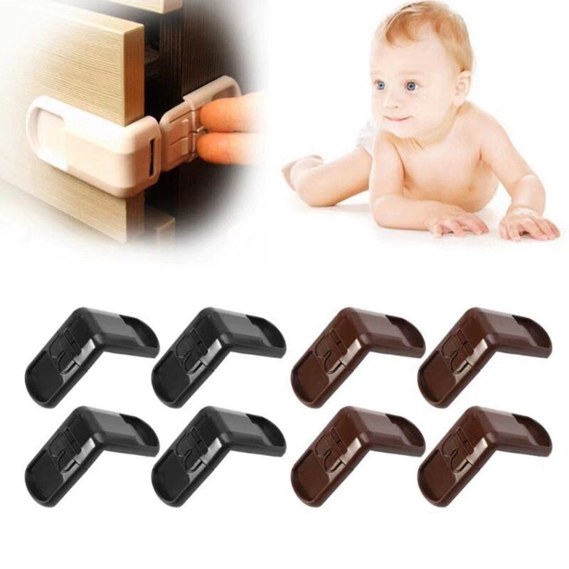 Serrure de sécurité Anti-pincement pour porte et tiroirs, protection des mains, 4 pièces