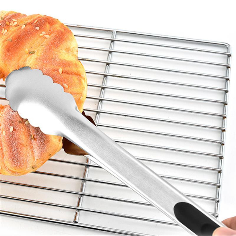 1pc Edelstahl Küche Tong Wärme Beständig Hohl-Out Grill Zange Lebensmittel Zange Küche Werkzeuge BBQ Werkzeuge Zubehör