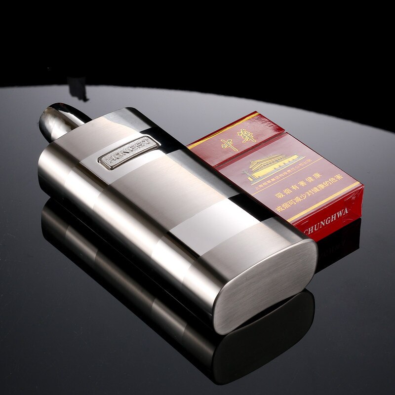 Alalinong 12OZ Food Grade Hip Flask Man Portable Liquor Whisky Flask Stainless Steel 304 Hip Flask Funnel Set With Box